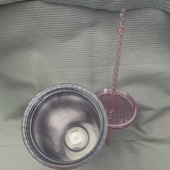 NWT Starbucks summer pink and blue grid tumbler - Picture 3 of 5